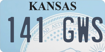 KS license plate 141GWS