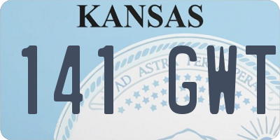 KS license plate 141GWT