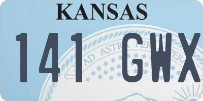 KS license plate 141GWX