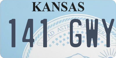 KS license plate 141GWY