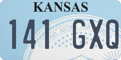 KS license plate 141GXQ