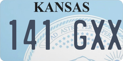 KS license plate 141GXX