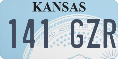 KS license plate 141GZR