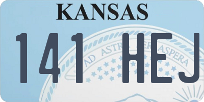 KS license plate 141HEJ