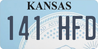 KS license plate 141HFD
