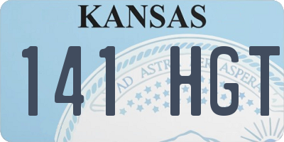 KS license plate 141HGT