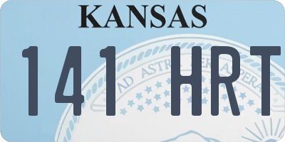 KS license plate 141HRT