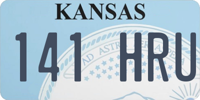 KS license plate 141HRU