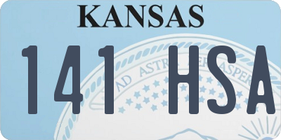 KS license plate 141HSA