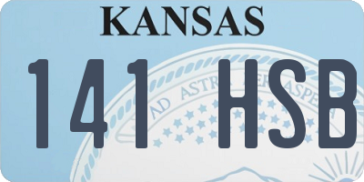 KS license plate 141HSB