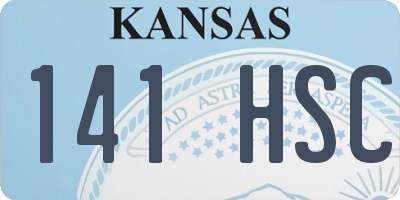 KS license plate 141HSC