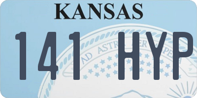 KS license plate 141HYP