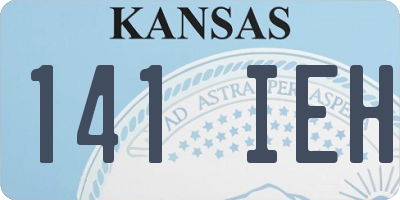 KS license plate 141IEH