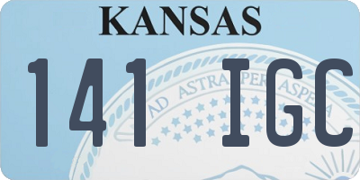 KS license plate 141IGC