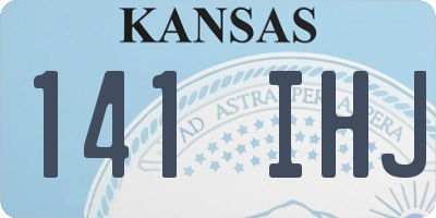 KS license plate 141IHJ