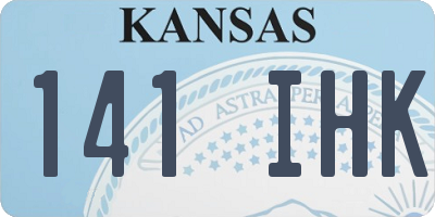 KS license plate 141IHK