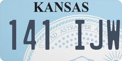 KS license plate 141IJW