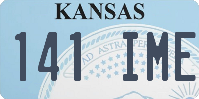 KS license plate 141IME