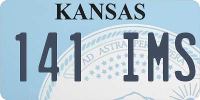 KS license plate 141IMS