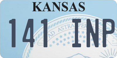 KS license plate 141INP