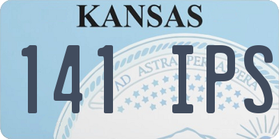 KS license plate 141IPS