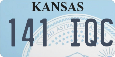 KS license plate 141IQC