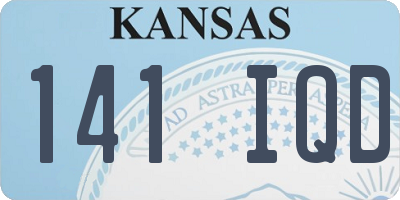 KS license plate 141IQD