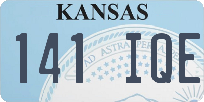 KS license plate 141IQE