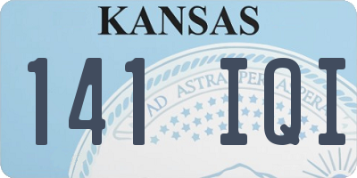 KS license plate 141IQI