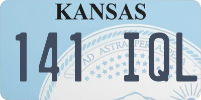 KS license plate 141IQL