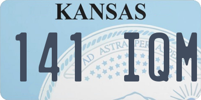 KS license plate 141IQM