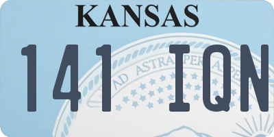 KS license plate 141IQN
