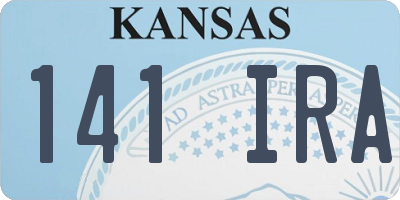 KS license plate 141IRA