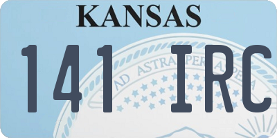 KS license plate 141IRC