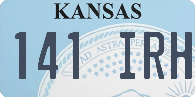 KS license plate 141IRH