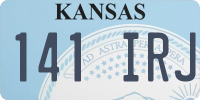 KS license plate 141IRJ