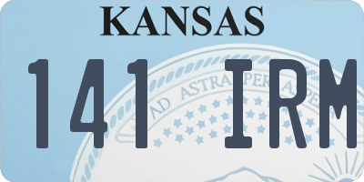 KS license plate 141IRM