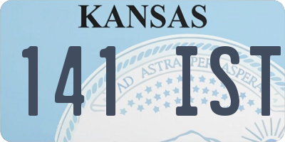 KS license plate 141IST