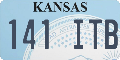 KS license plate 141ITB