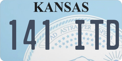 KS license plate 141ITD