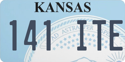 KS license plate 141ITE