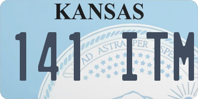 KS license plate 141ITM