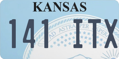 KS license plate 141ITX