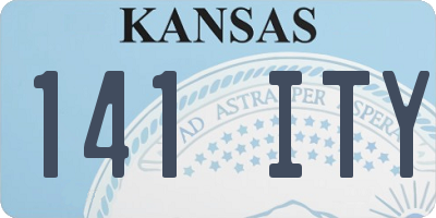 KS license plate 141ITY