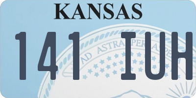 KS license plate 141IUH