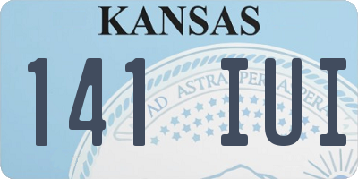 KS license plate 141IUI