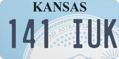 KS license plate 141IUK