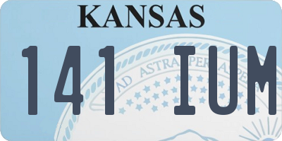 KS license plate 141IUM