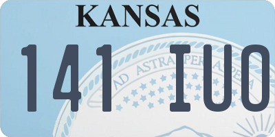 KS license plate 141IUO