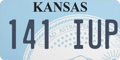 KS license plate 141IUP